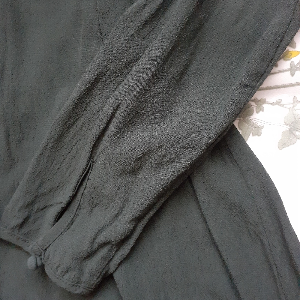 ❤ Wilfred Long Sleeve V-neck Dress Sage Green - Picture 5 of 7